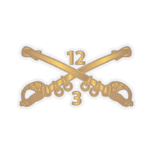 Load image into Gallery viewer, Kiss-Cut Stickers - Army - 3rd Squadron - 12th Cavalry Branch wo Txt