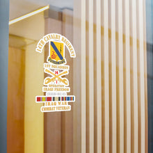Load image into Gallery viewer, Kiss-Cut Vinyl Decals - Army - 14th Cavalry Regiment w Cav Br - 1st Squadron - OIF - 2009–2010 - Red Txt Cbt Vet w IRAQ SVC X 300