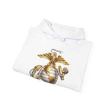 Load image into Gallery viewer, Marine Corps Emblem Hoodie – USMC Eagle Globe Anchor Sweatshirt