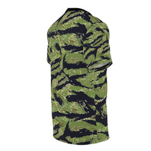Load image into Gallery viewer, Unisex AOP Cut & Sew Tee - Military Tiger Stripe Jungle Camouflage Shirt