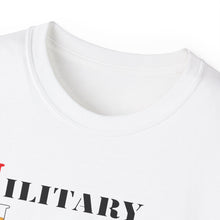 Load image into Gallery viewer, Unisex Ultra Cotton Tee - MIP 2000 Full Text w Tag Line - 3 MIPs R W B - Necklabel without Tag Line