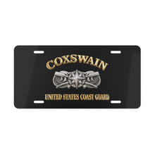 Load image into Gallery viewer, License Plate - USCG - Coxswain w txt - Gold - 3D - Enhanced