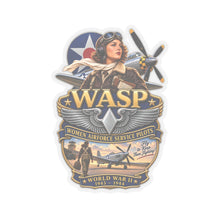 Load image into Gallery viewer, Kiss-Cut Stickers - WASP - Women Airforce Service Pilot - WWII - 3D - Enhanced