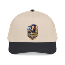 Load image into Gallery viewer, Mid Profile Baseball Cap - WAVES - Women Accepted for Volunteer Emergency Service WWII - 3D - Enhanced