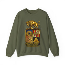 Load image into Gallery viewer, Crewneck Sweatshirt - Army - 10th Cavalry Regiment - BUffalo Soldiers - COA - Ready and Forward - 3D Enhanced