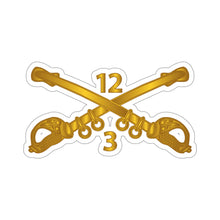 Load image into Gallery viewer, Kiss-Cut Stickers - Army - 3rd Squadron - 12th Cavalry Branch wo Txt