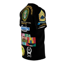 Load image into Gallery viewer, AOP - Army - Retired - SFC - 11B40X with Multiple Medal Awards, Service Ribbons, Drill Sgt Badge - Career Military Experience in Graphics