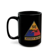 Load image into Gallery viewer, Black Mug (15oz) - SSI - 50th Armored Division w Name Tape X 300