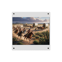 Load image into Gallery viewer, Acrylic Wall Art Panel - Apache Indians attacking a wagon train