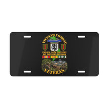 Load image into Gallery viewer, License Plate - Vietnam Veteran Combat - 2nd Bn, 28th Infantry - 1st ID - with VN SVC - with Combat Scene - 3D - Transparent