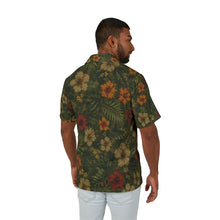 Load image into Gallery viewer, Men's Tropical Jungle Flowers Hawaiian Camp Shirt – Floral Beach & Luau Vacation Shirt