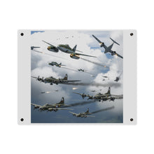 Load image into Gallery viewer, Acrylic Wall Art Panel - German jet fighters attacking US bombing formations