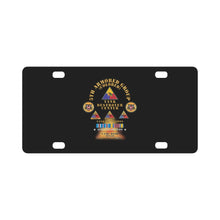 Load image into Gallery viewer, 5th Armored Group - Camp Hood, TX w Fire - w 758, 761, 784th Tank Bn SSI w DUI - AM SVC X 300 Classic License Plate