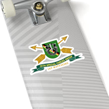 Load image into Gallery viewer, Kiss-Cut Stickers - Army - 1st Battalion, 10th Special Forces Group - Flash w Br - Ribbon X 300