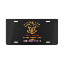 Load image into Gallery viewer, License Plate - Army - IRAQI FREEDOM Veteran - Combat Veteran - 3d enhanced