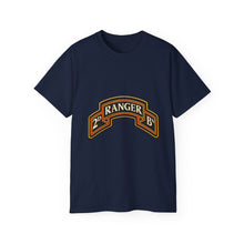 Load image into Gallery viewer, Unisex Ultra Cotton Tee - Army - 2nd Ranger Battalion - Ranger Scroll - 3D - Enhanced