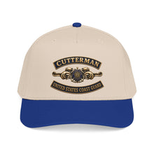 Load image into Gallery viewer, Mid Profile Baseball Cap - USCG - Cutterman - Auxiliary w txt - 3D - Enhanced