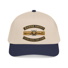 Load image into Gallery viewer, Mid Profile Baseball Cap - USCG - Marine Safety - Auxiliary w txt - 3D - Enhanced