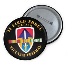 Load image into Gallery viewer, Custom Pin Buttons - II Field Force w SVC Ribbons X 300