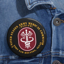 Load image into Gallery viewer, Custom Pin Buttons - United States Army Medical Command - Ssi - Ft Sam Houston Tx
