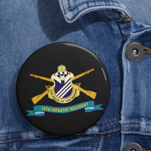 Load image into Gallery viewer, Custom Pin Buttons - 38th Infantry Regiment w Br - Ribbon X 300