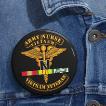 Load image into Gallery viewer, Custom Pin Buttons - Nurse with Vietnam Service Ribbons