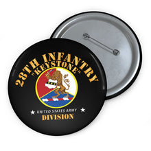 Load image into Gallery viewer, Custom Pin Buttons - 28th Infantry Division - Keystone - DUI wo Stars X 300