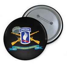 Load image into Gallery viewer, Custom Pin Buttons - 173rd Airborne Brigade with Jumper - SSI w INF Br - Ribbon X 300