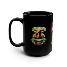 Load image into Gallery viewer, Black Mug 15oz - Army - Sentry Dog - 212th Military Police Company - 720th MP Bn w VN Svc Ribbons