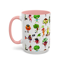 Load image into Gallery viewer, Accent Coffee Mug (11, 15oz) - Pirate Vegetables