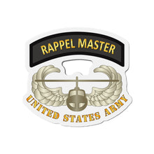 Load image into Gallery viewer, Die-Cut Magnets - Army - Rappel Master Tab w Air Assault Badge - US Army