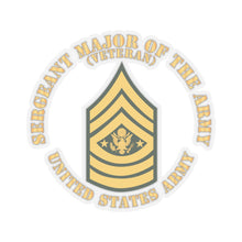 Load image into Gallery viewer, Kiss-Cut Stickers - Army - Sergeant Major of the Army - SMA - Veteran - Flat X 300