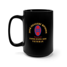 Load image into Gallery viewer, Black Mug 15oz - Army - SSI - 30th Infantry Division - Roosevelts SS - US Army Veteran X 300