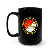 Load image into Gallery viewer, Black Mug 15oz - Army - 9th Cavalry Regiment - Fort Union, NM - Buffalo Soldiers w Cav Branch