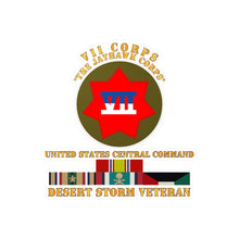 Load image into Gallery viewer, Kiss-Cut Vinyl Decals - Army - VII Corps - US Central Command - Desert Storm Veteran