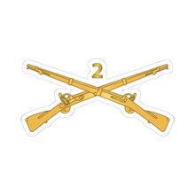 Load image into Gallery viewer, Kiss - Cut Stickers - Army - 2nd Infantry Regiment Branch - wo Txt X 300