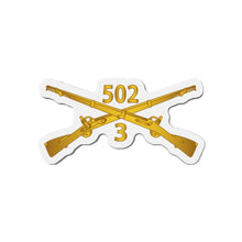 Load image into Gallery viewer, Die-Cut Magnets - 3rd Bn 502nd Infantry Regt - Infantry Br wo Txt