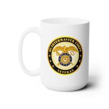 Load image into Gallery viewer, White Ceramic Mug 15oz - Army - Quartermaster Corps Branch Veteran