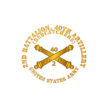 Load image into Gallery viewer, Kiss-Cut Vinyl Decals - Army - 2nd Bn 40th Artillery - Redcatchers - US Army w DUI w Branch