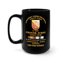 Load image into Gallery viewer, Black Mug 15oz - Army - SSI, USA STRATCOM, EUR - SSI, Schwetzingen-Worms, Germany w COLD SVC X 300