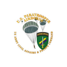 Load image into Gallery viewer, Kiss-Cut Vinyl Decals - Army - US Paratrooper - USACAPOC