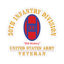 Load image into Gallery viewer, Kiss - Cut Stickers - Army - SSI - 30th Infantry Division - Old Hickory - US Army Veteran X 300