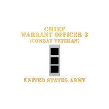 Load image into Gallery viewer, Kiss-Cut Vinyl Decals - Army - Chief Warrant Officer 3 - CW03 - Combat Veteran - Flat - X 300