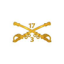 Load image into Gallery viewer, Kiss-Cut Vinyl Decals - Army - 3rd Squadron 17th Cavalry Regiment Branch wo Txt