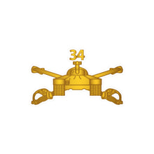 Load image into Gallery viewer, Kiss-Cut Vinyl Decals - Army - 34th Armor Regiment - Armor Branch wo Txt