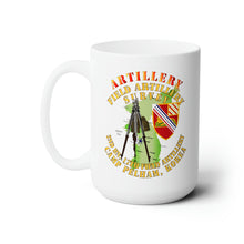 Load image into Gallery viewer, White Ceramic Mug 15oz - Army - Field Artillery Survey - 2nd Bn 17th FA Camp Pelham Korea