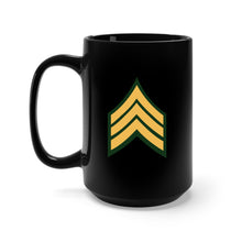 Load image into Gallery viewer, Black Mug 15oz - Army - Sergeant E-5 (SGT)