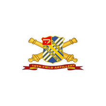 Load image into Gallery viewer, Kiss-Cut Vinyl Decals - Army - 18th Field Artillery w Br - Ribbon