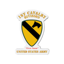 Load image into Gallery viewer, Die-Cut Magnets - Army - SSI - 1st Cavalry Division - First Team - US Army X 300