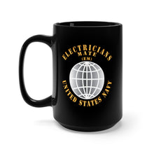 Load image into Gallery viewer, Black Mug 15oz - Navy - Rate - Electricians Mate X 300